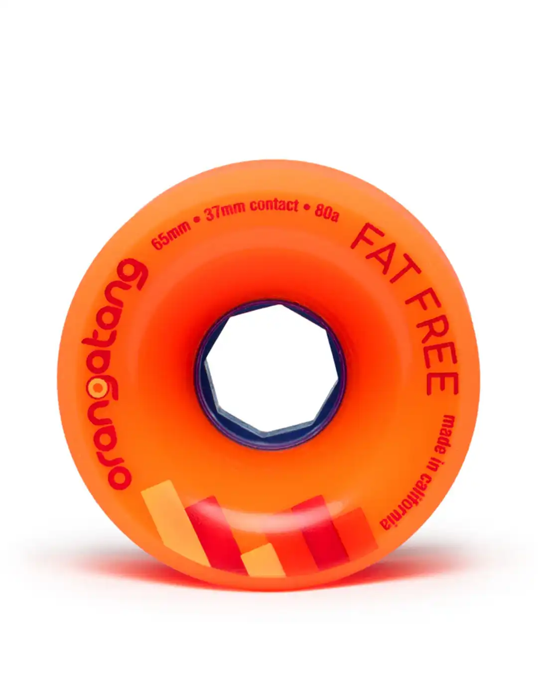 Fat Free Longboard Wheels - Orange - Image 3