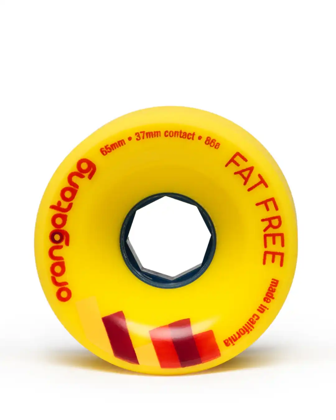 Fat Free Longboard Wheels - Yellow - Image 3