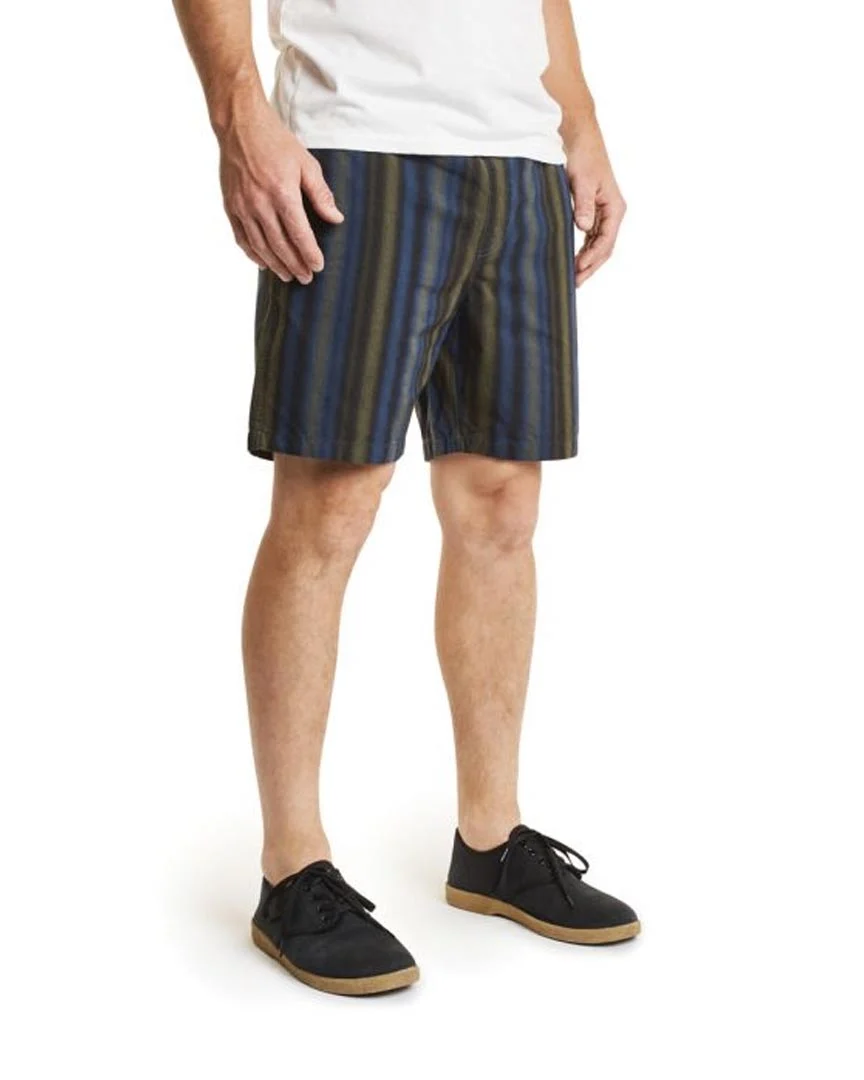 Steady Elastic Shorts - Navy/Green - Image 3