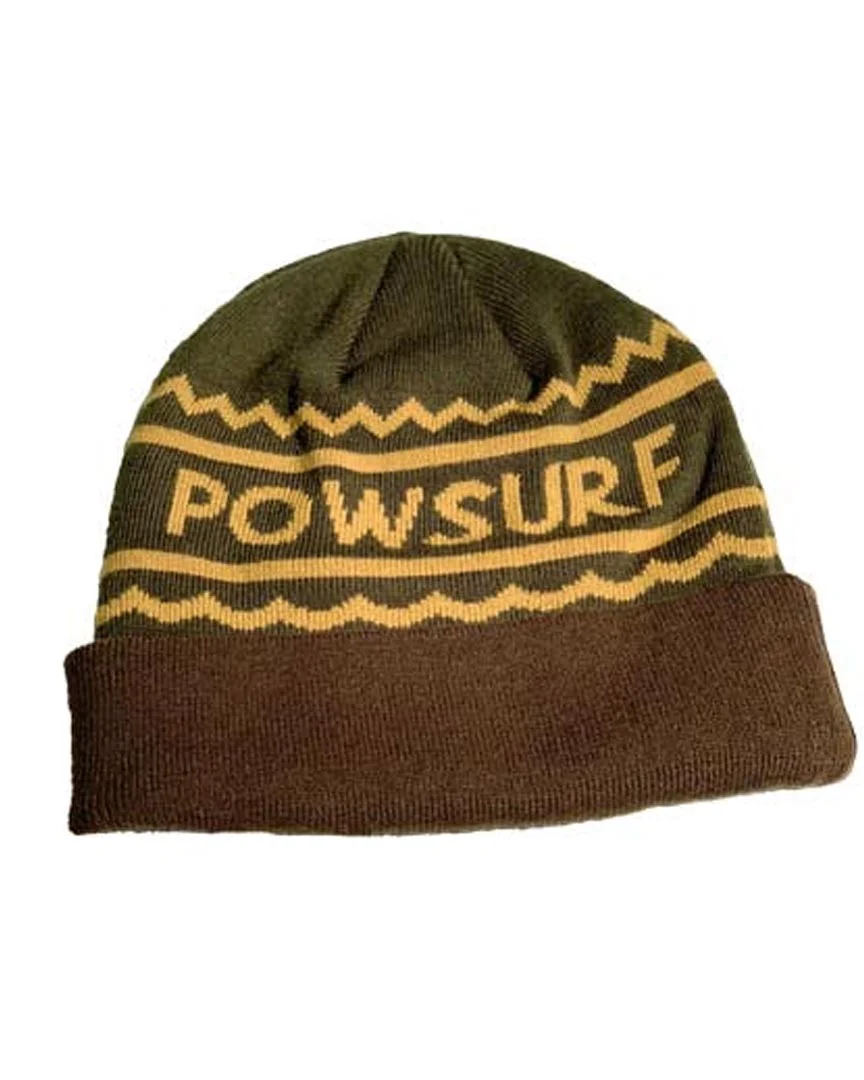 Mtn Wave Beanie - Green/Brown - Image 2