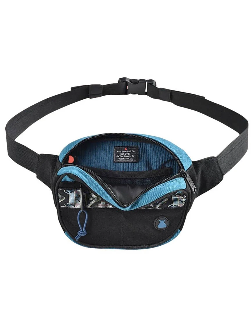 Oaker Mini Mega Hip Bag Handbag - Black/Blue - Image 3