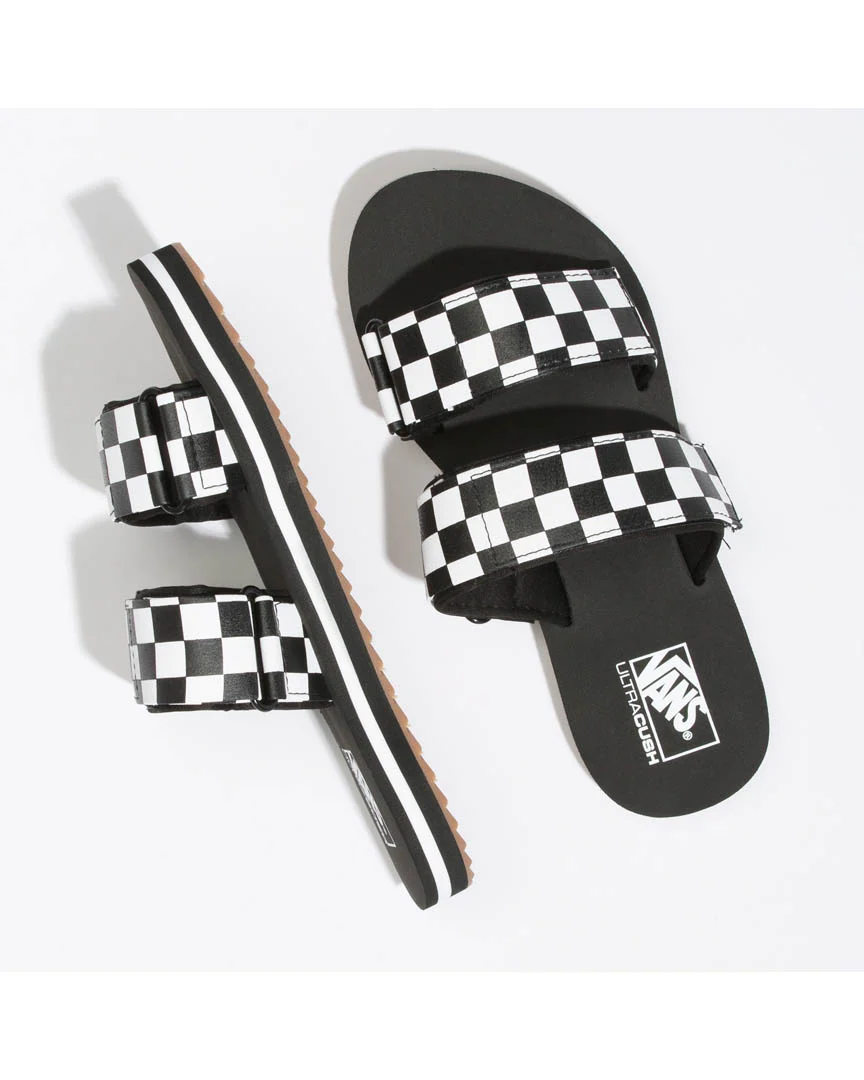 Women Cayucas Slide Sandals - Checkerboard - Image 3