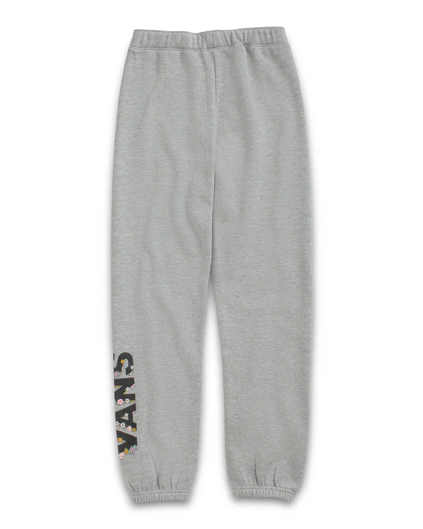 Girls Floral V Sweatpants - Heather Grey - Image 2