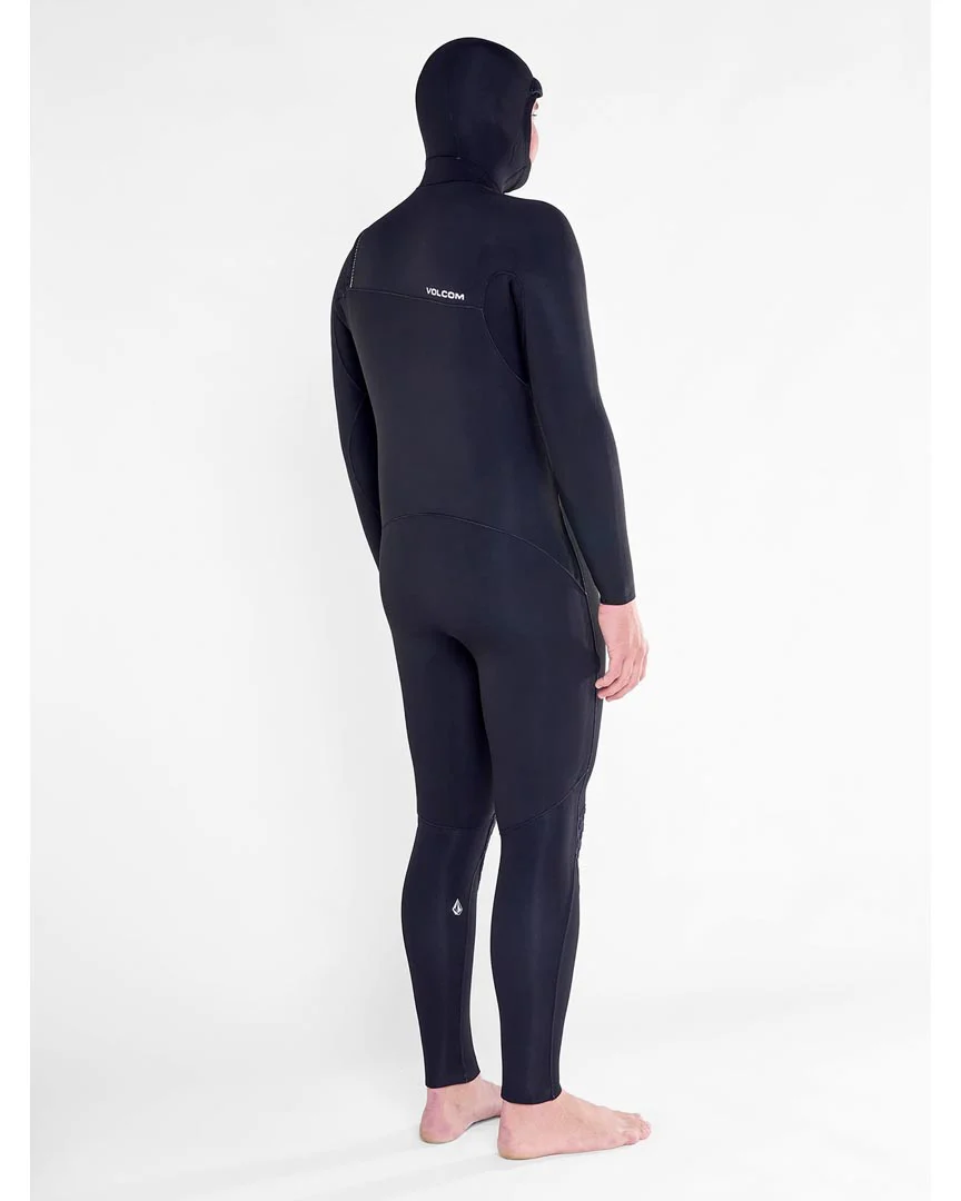 4/3Mm Hooded Chestzip Full Wetsuit - Black - Image 2