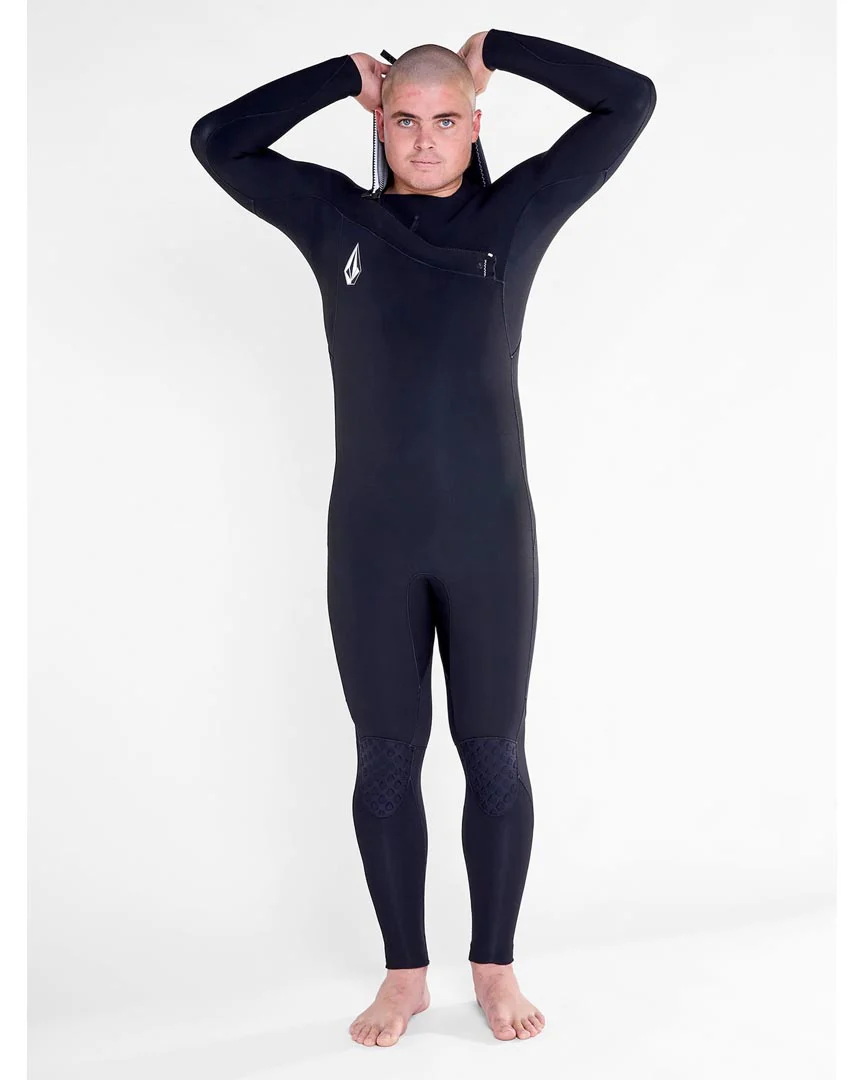 4/3Mm Hooded Chestzip Full Wetsuit - Black - Image 3