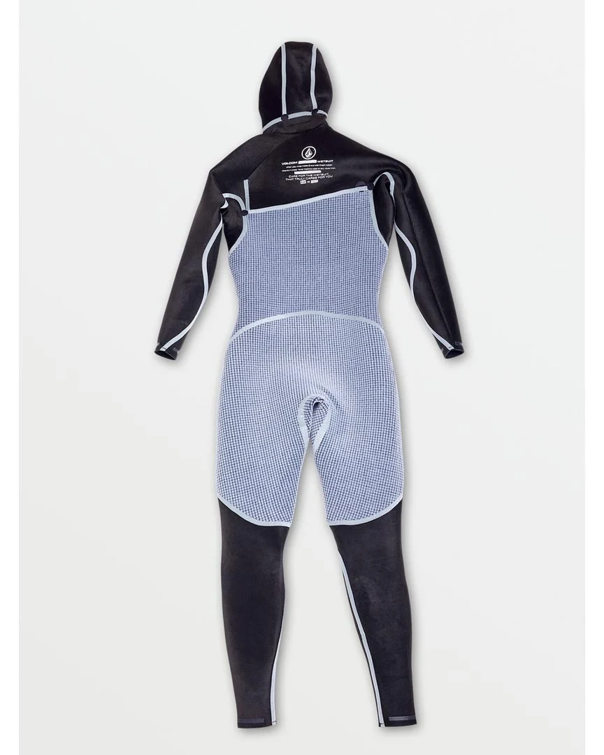 4/3Mm Hooded Chestzip Full Wetsuit - Black - Image 6