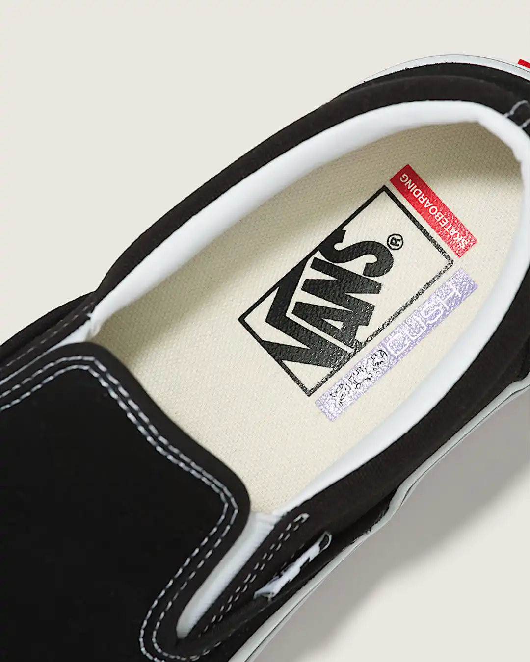 Skate Slip-On Shoes - Black/White - Image 5