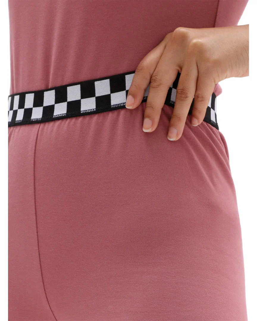 Wms Checkerboard Legging Shorts - Deco Rose - Image 3