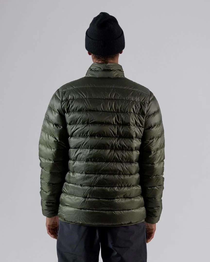 Re-up Down Recycled Puffy Jacket Hoodie - Pine Green - Image 3