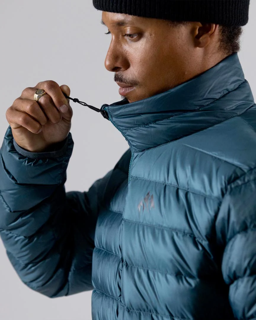 Re-up Down Recycled Puffy Jacket Hoodie - Pine Green - Image 7