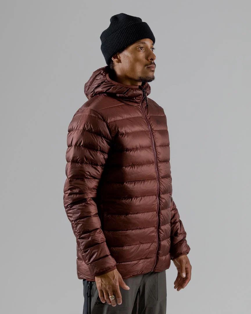 Re-up Down Puffy Hoody Winter Jacket - Vulcan Red - Image 3