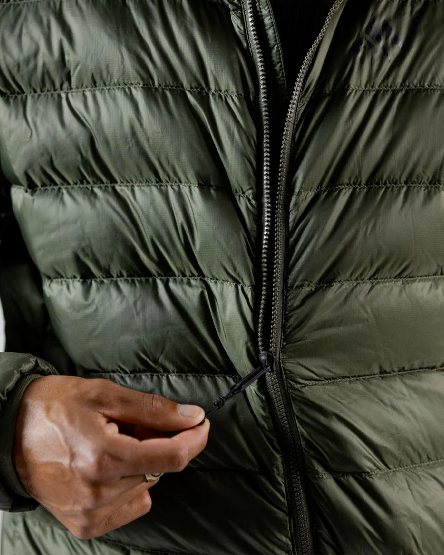 Re-up Down Puffy Hoody Winter Jacket - Vulcan Red - Image 6