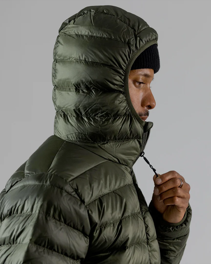 Re-up Down Puffy Hoody Winter Jacket - Vulcan Red - Image 7