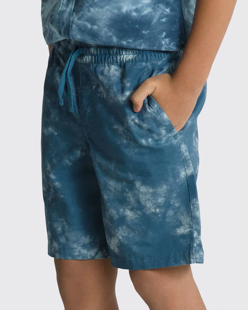 Kids Range Elastic Tie Dye Shorts - Vans Teal - Image 3