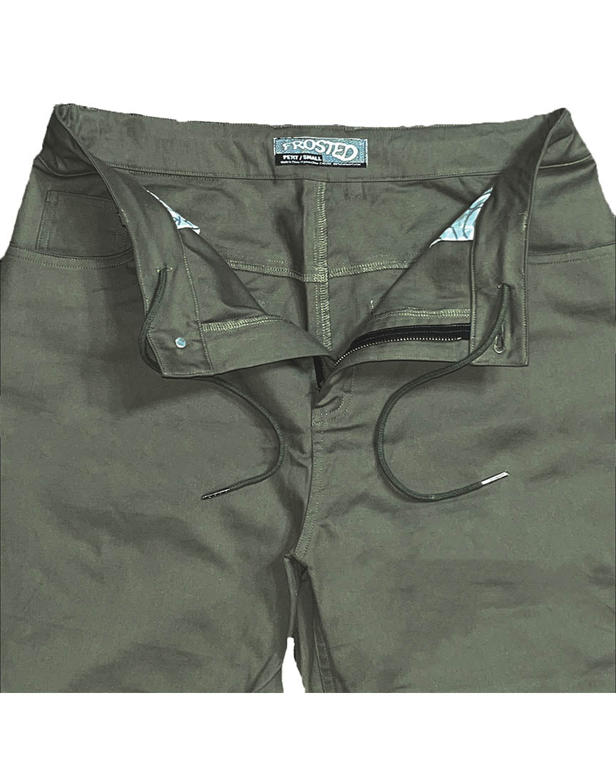 Stretchy Cotton Pants - Navy - Image 3