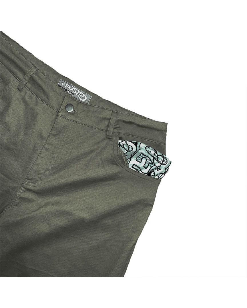 Stretchy Cotton Pants - Navy - Image 4