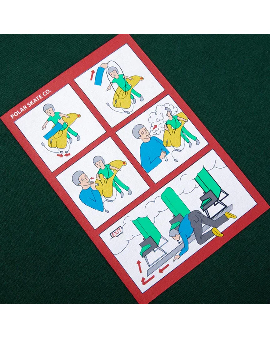 Safety On Board T-Shirt - Dark Green - Image 2