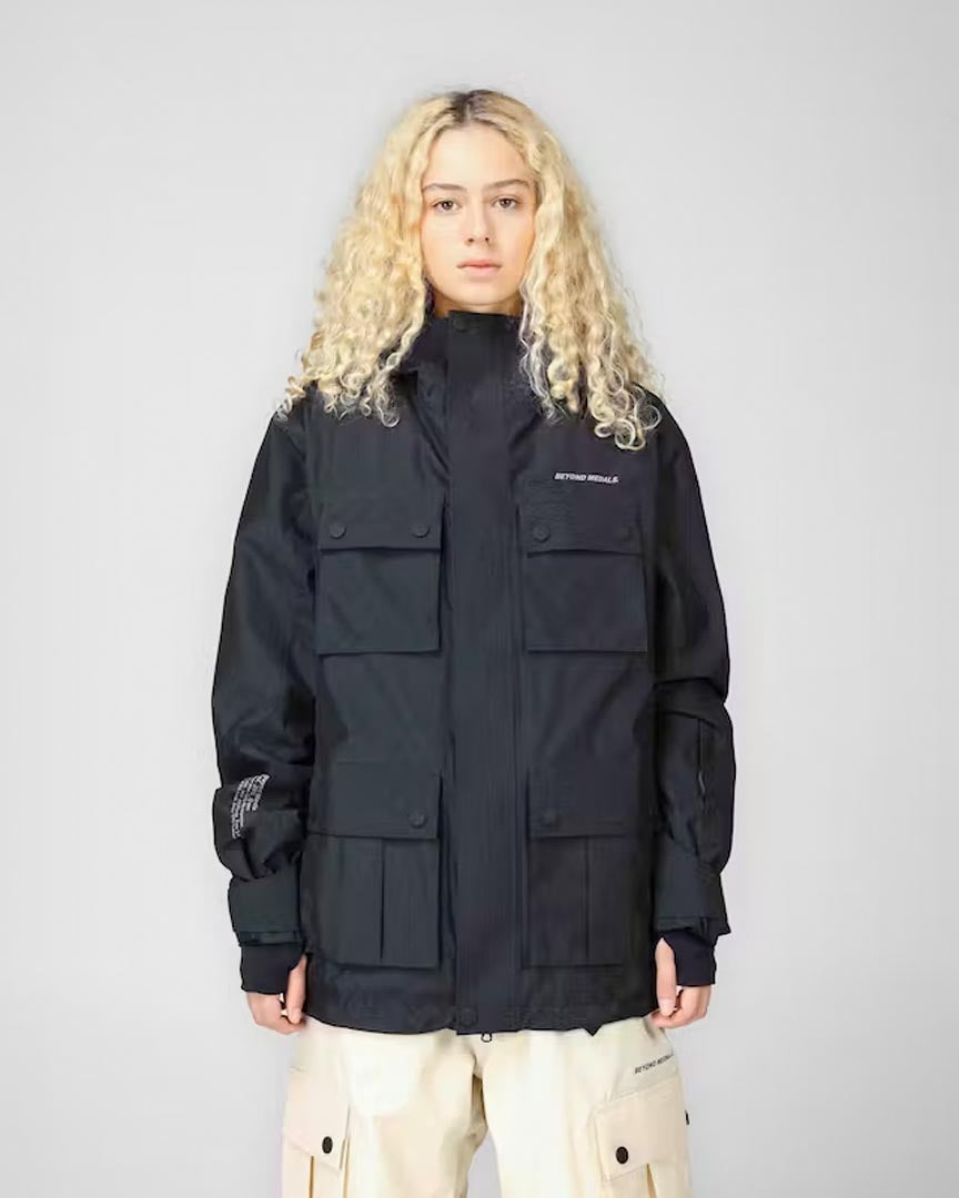 Cargo Winter Jacket - Black - Image 3
