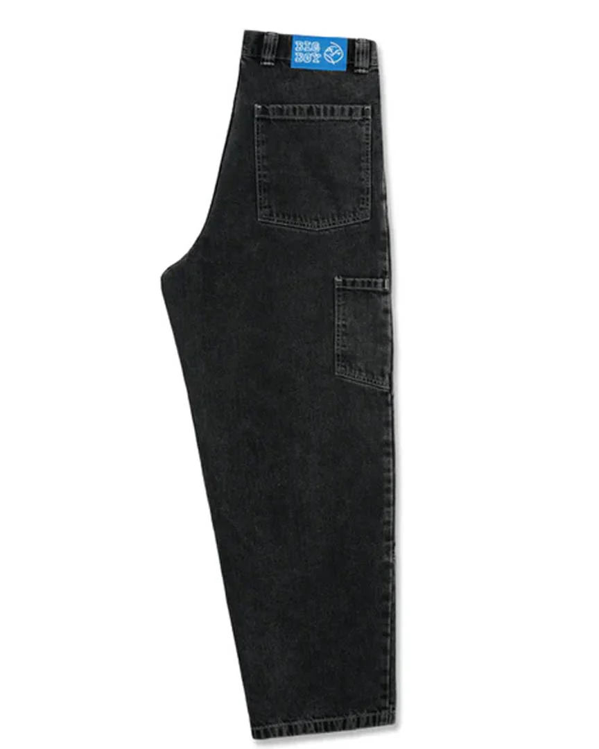 Big Boy Work Pants Knee Jeans - Silver Black - Image 3