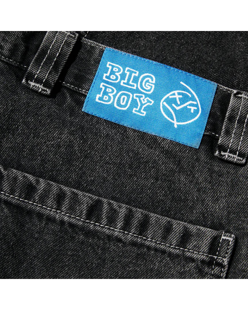 Big Boy Work Pants Knee Jeans - Silver Black - Image 5