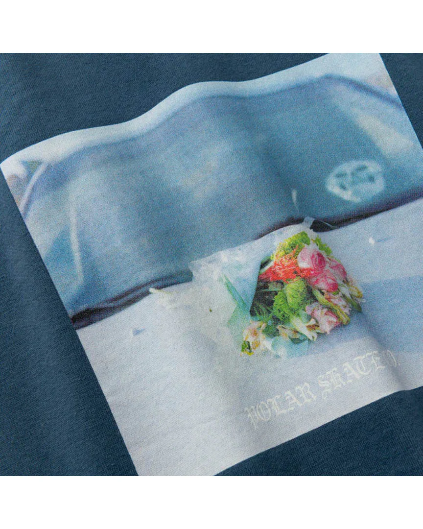 Dead Flowers T-Shirt - Grey Blue - Image 3