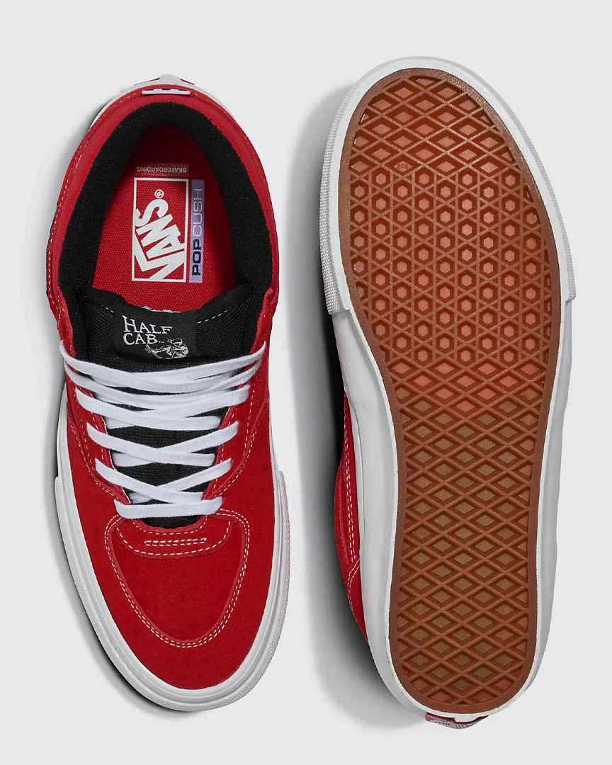 Skate Half Cab Shoes - Red/White - Image 3