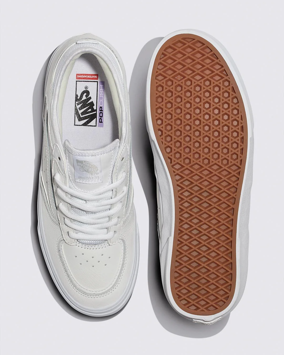Skate Rowley Leather Shoes - White/White - Image 3