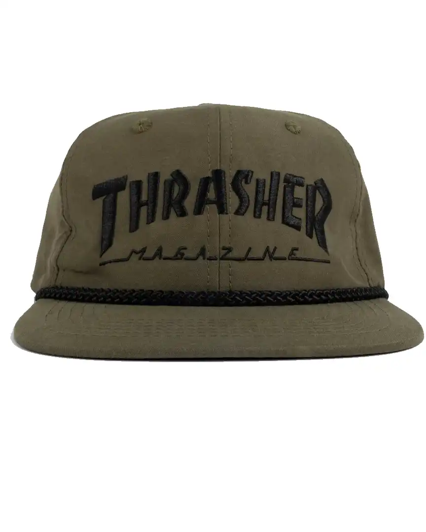 Rope Snapback Hat - Olive/Black