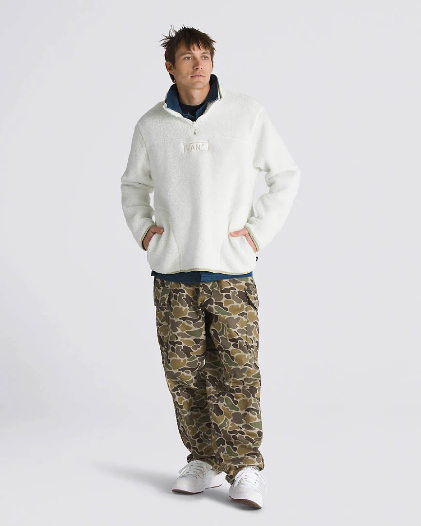 Boxed Sherpa Qzip Sweatshirt - Marshmallow - Image 5