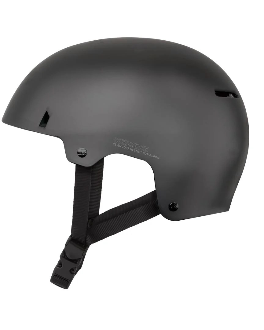 Icon Brain Bucket Winter Helmet - Black - Image 3