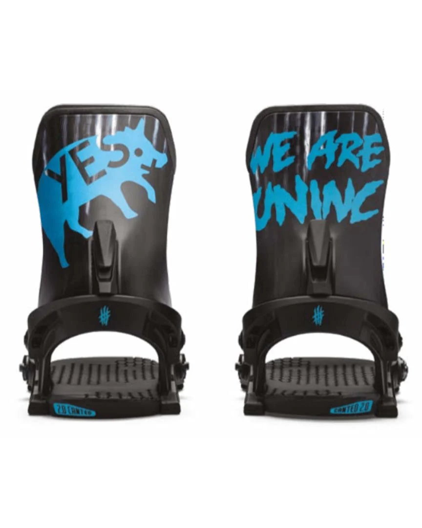 Uninc Snowboard Bindings - Black Blue 2025 - Image 2