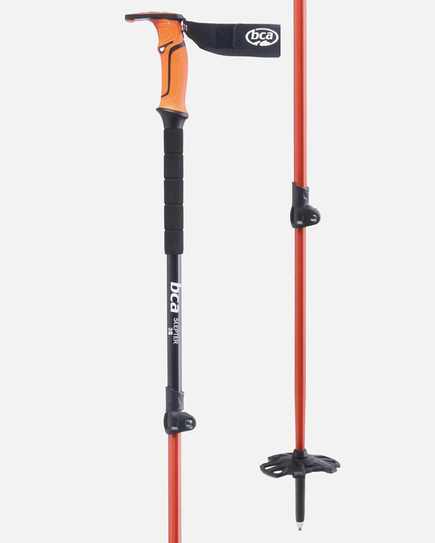 Scepter 3S Pole Splitboarding Poles - Black/Orange - Image 2