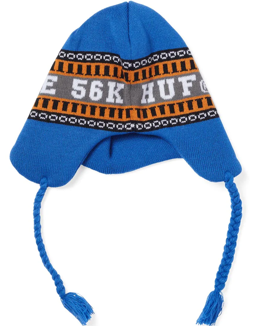 Huf X Bronze Flap Beanie - Blue - Image 3