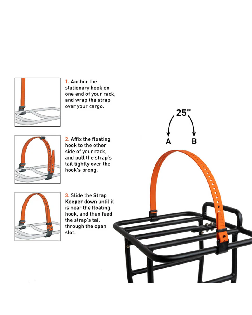 Rack Strap 13Mm Hooks 25" - Black - Image 2