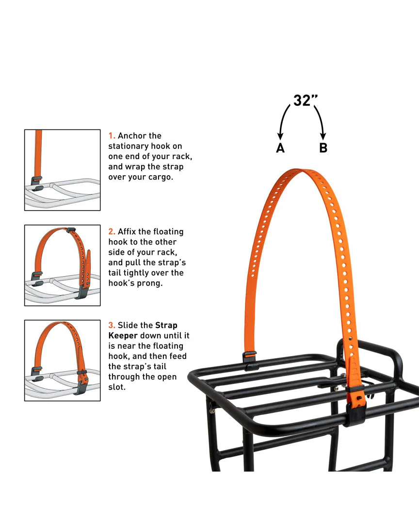 Rack Strap 13Mm Hooks 32" - Orange - Image 2