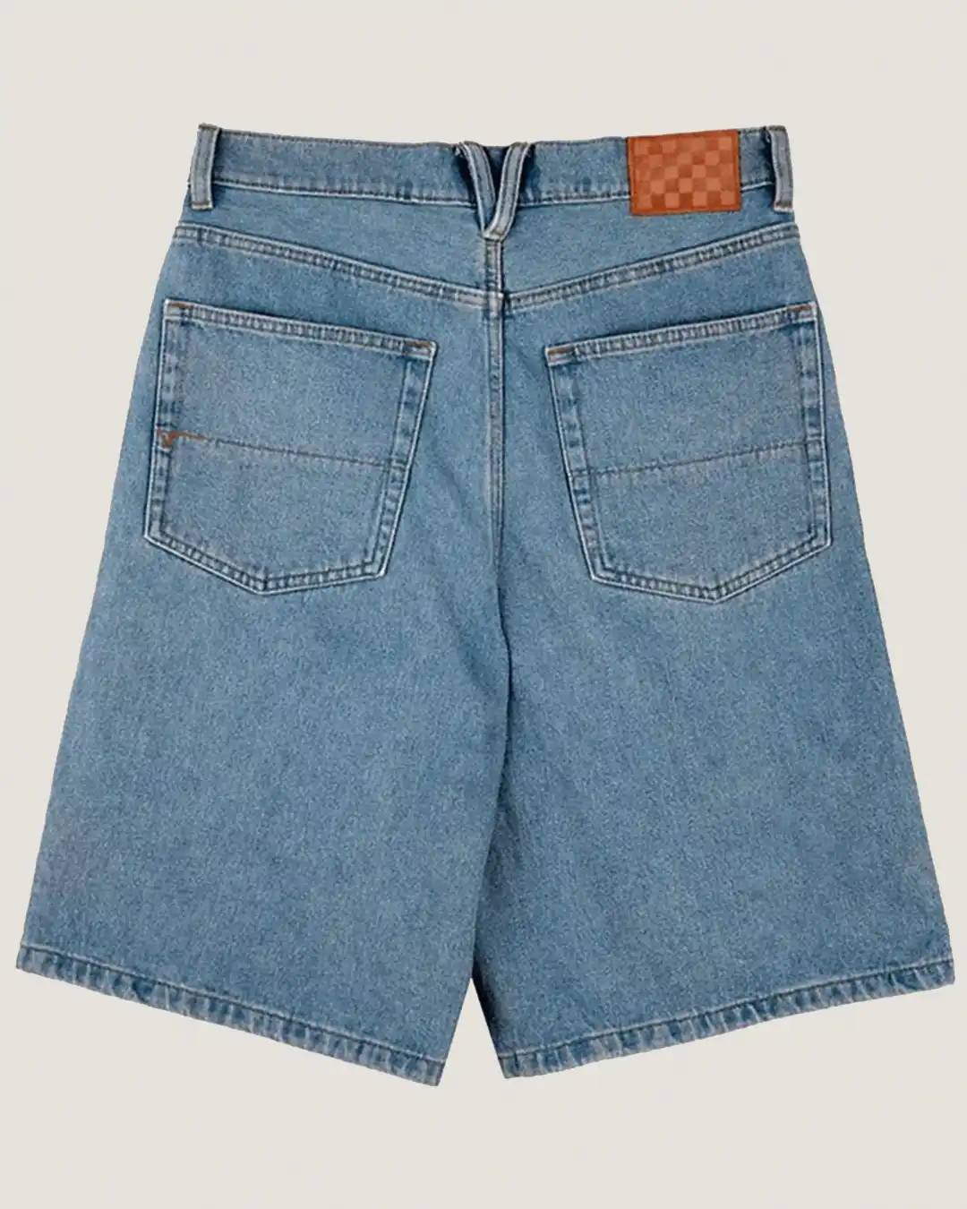 Check-5 Baggy Denim Shorts - Stonewash Blue - Image 2