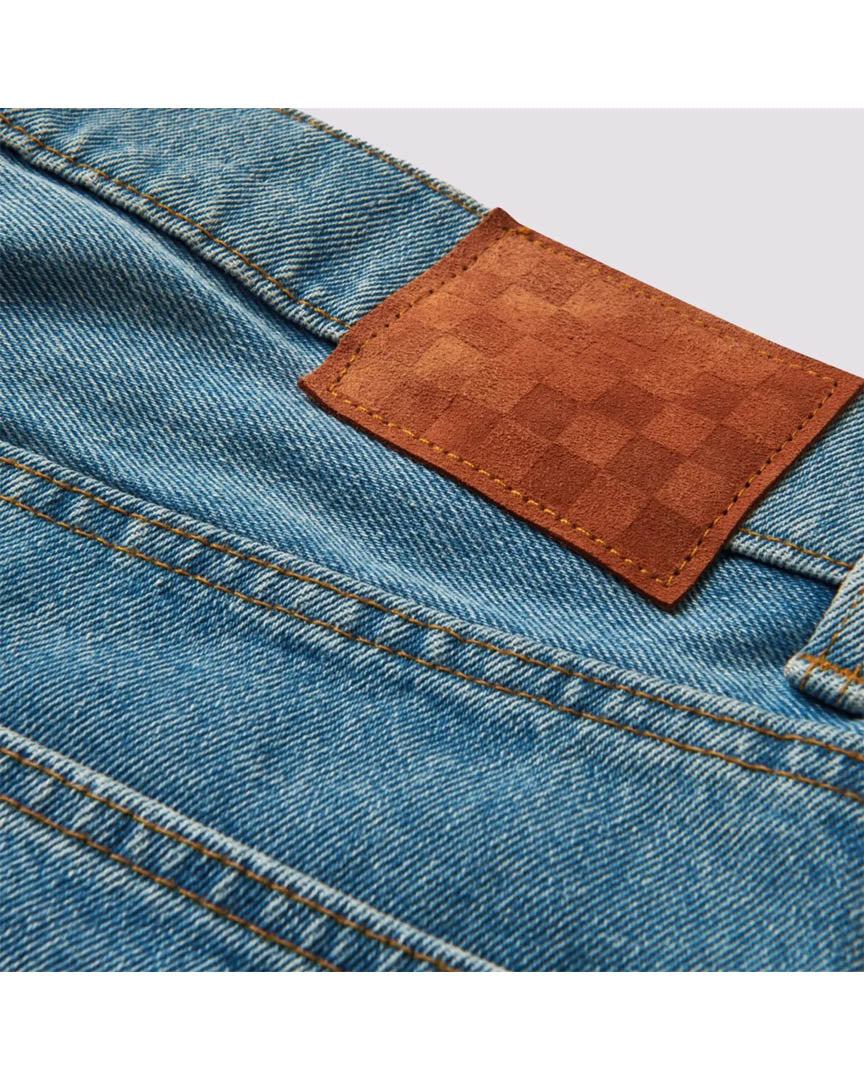 Check-5 Baggy Denim Shorts - Stonewash Blue - Image 3