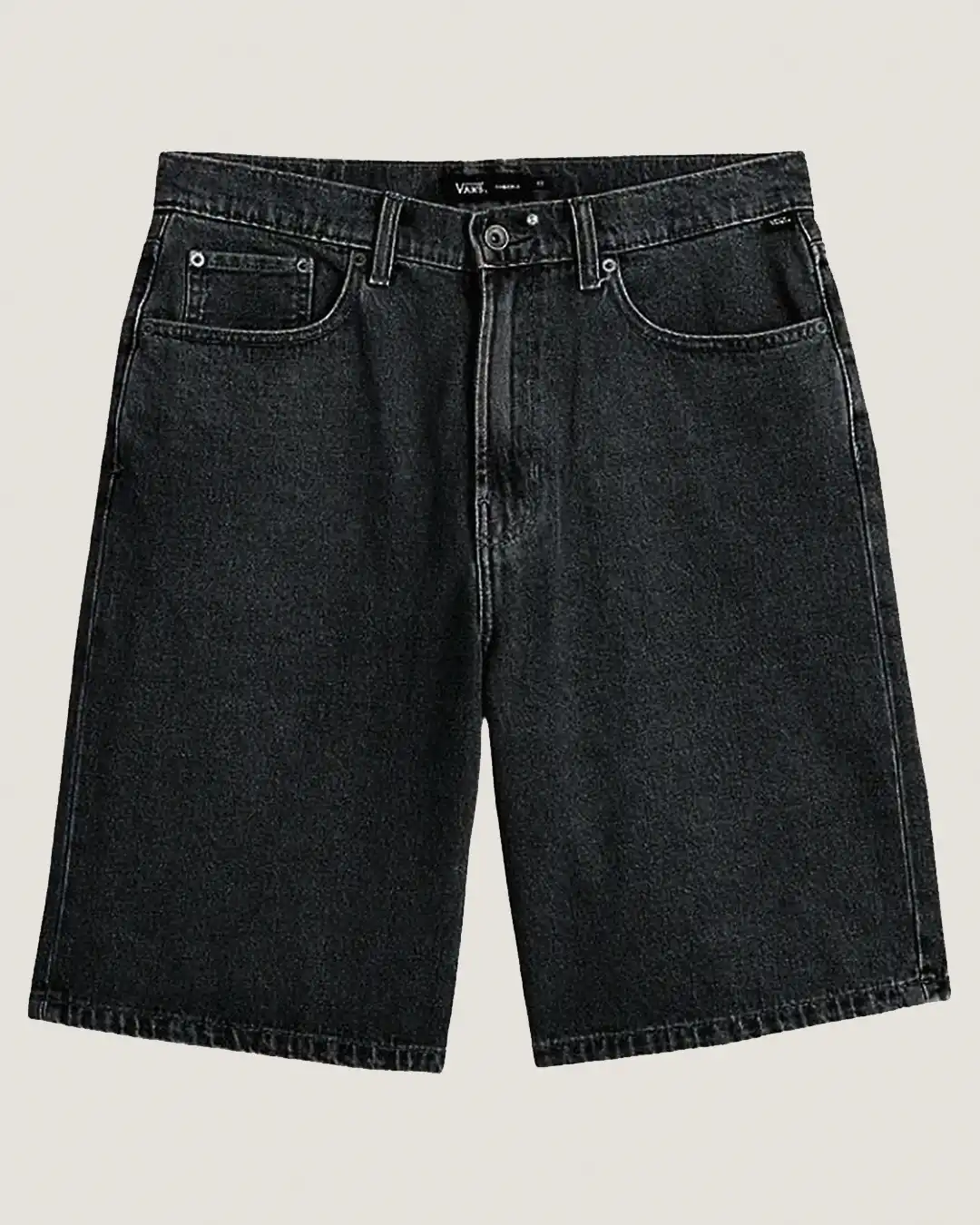 Check-5 Baggy Denim Shorts - Washed Black