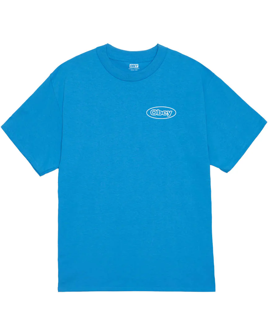 Obey Reaction T-Shirt - Azure Blue - Image 2