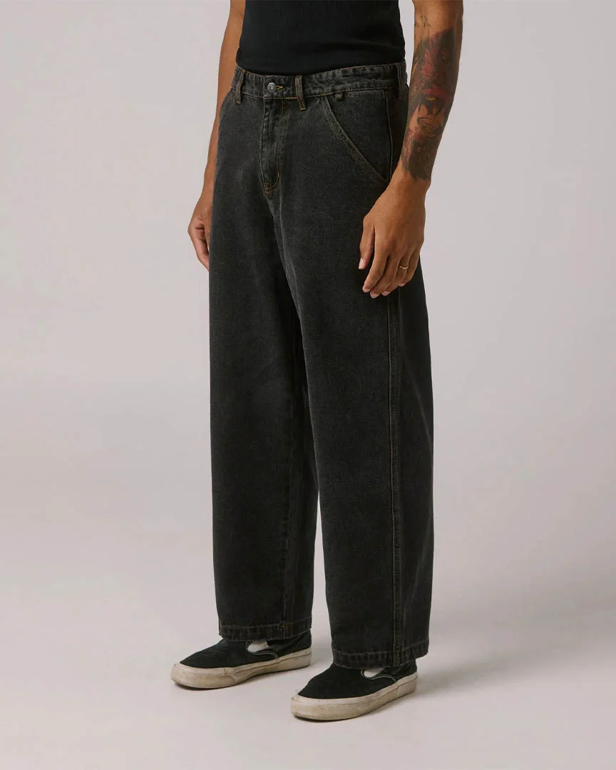 Reynolds Denim Jeans - Washed Black - Image 3