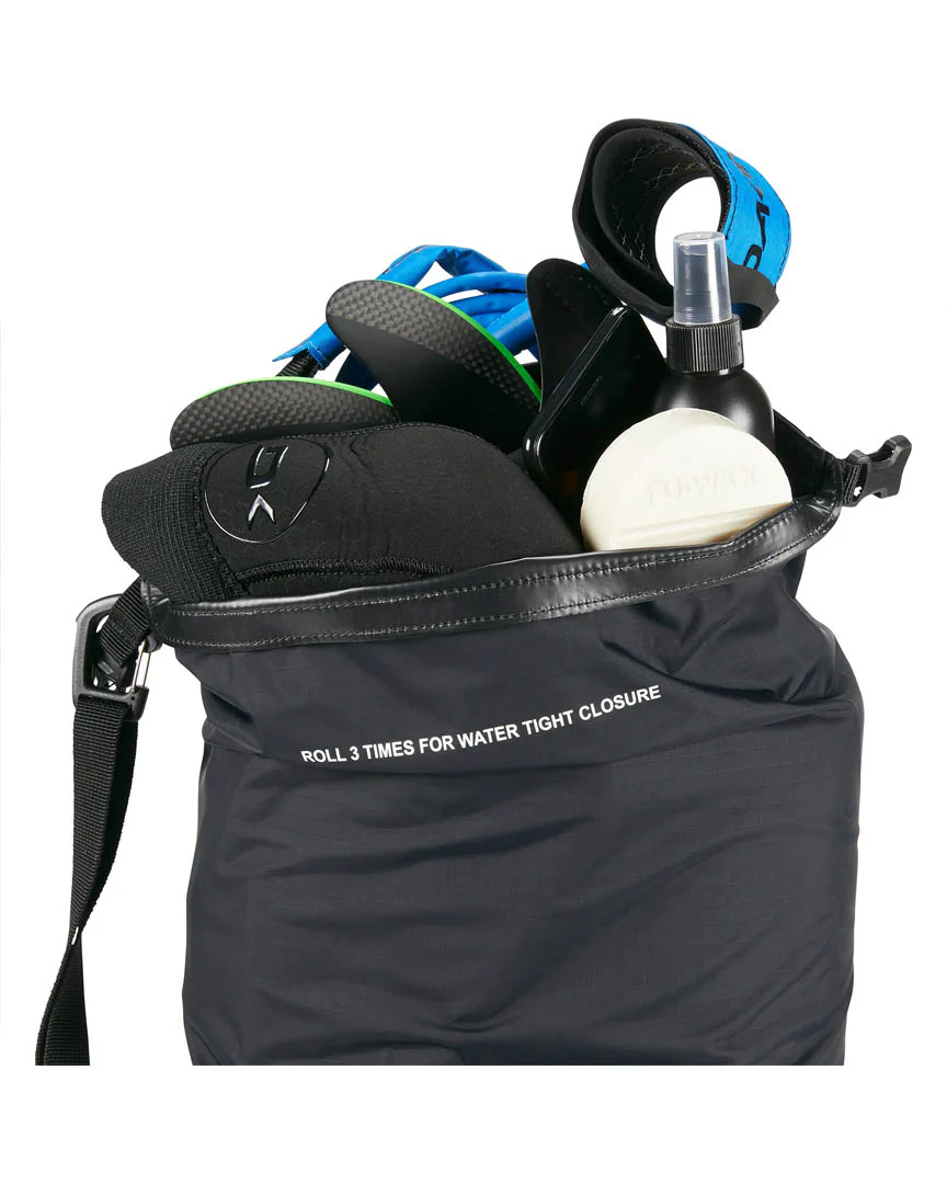 Packable Wet/Dry Rolltop Surf Backpack - Black - Image 5