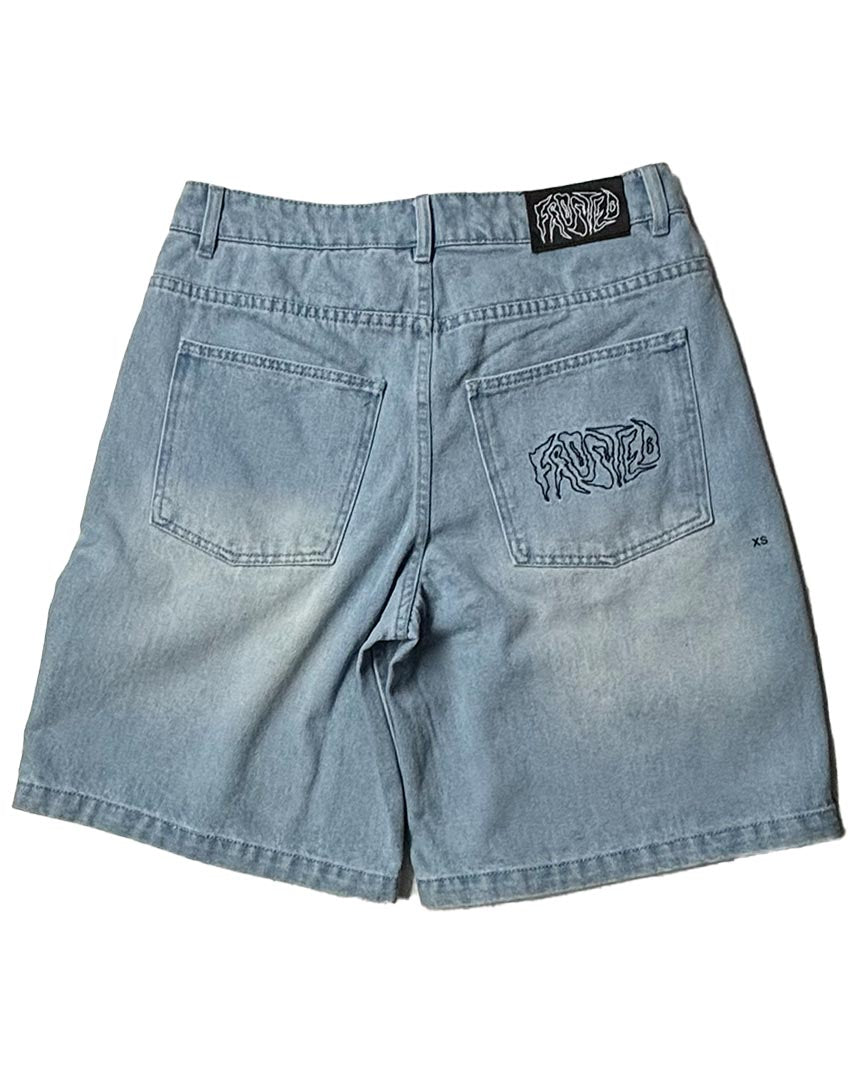 Wavy Baggy Shorts - Sunfaded Blue - Image 2