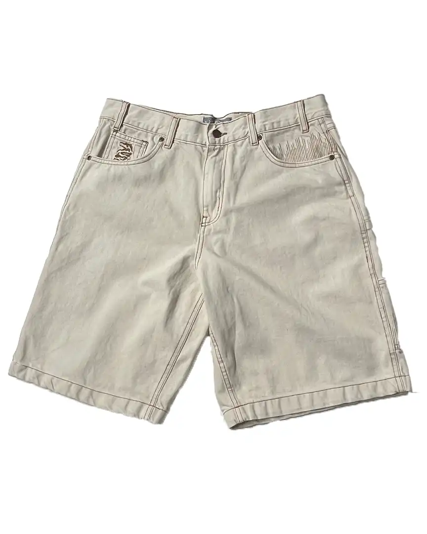 Cpu Jorts Baggy Shorts - Off White