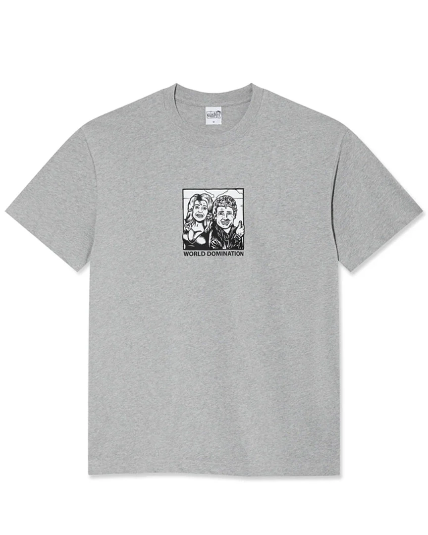 World Domination T-Shirt - Heather Grey