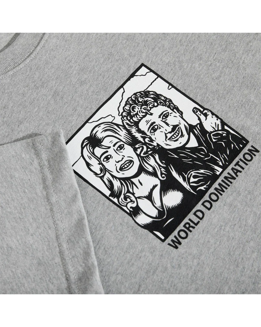 World Domination T-Shirt - Heather Grey - Image 3