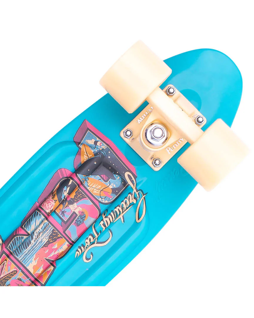 Postcard Coastal Blue 22" Complete Cruiser Skateboard - Image 4