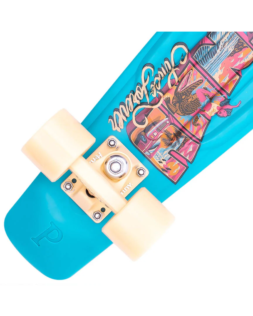 Postcard Coastal Blue 22" Complete Cruiser Skateboard - Image 5