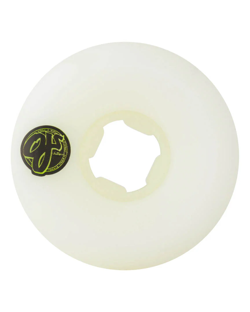 Team Line Original White Hardline 99A Skateboard Wheels - Yellow/Green - Image 2