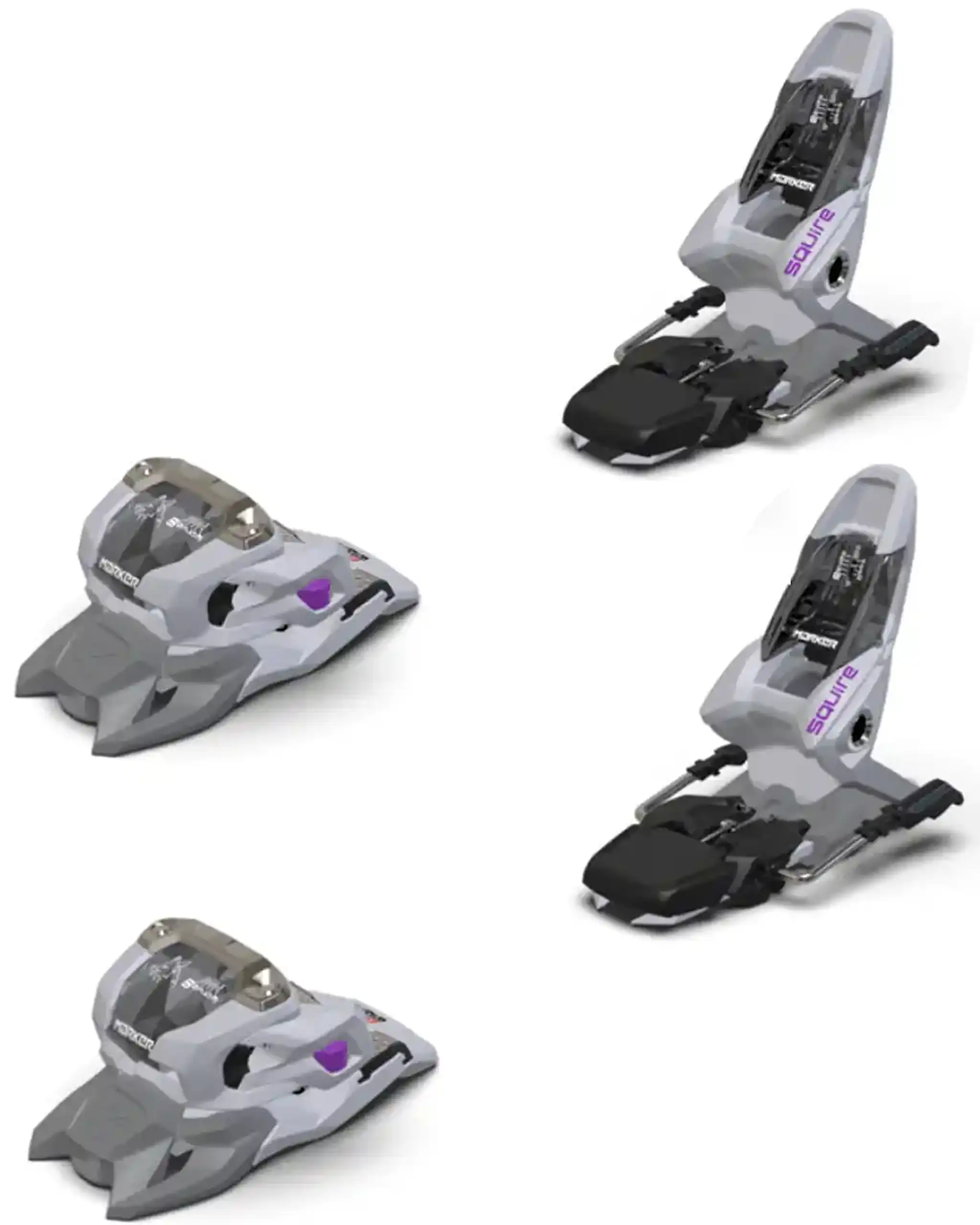 Squire 11 Ski Bindings - Grey/Purple 2027