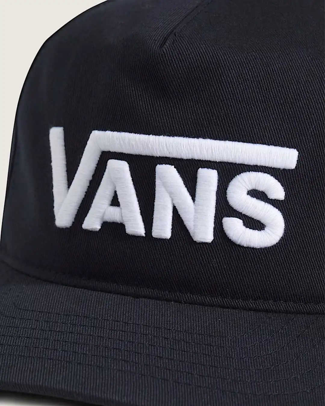 Drop V Logo Snapback Hat - Black - Image 2